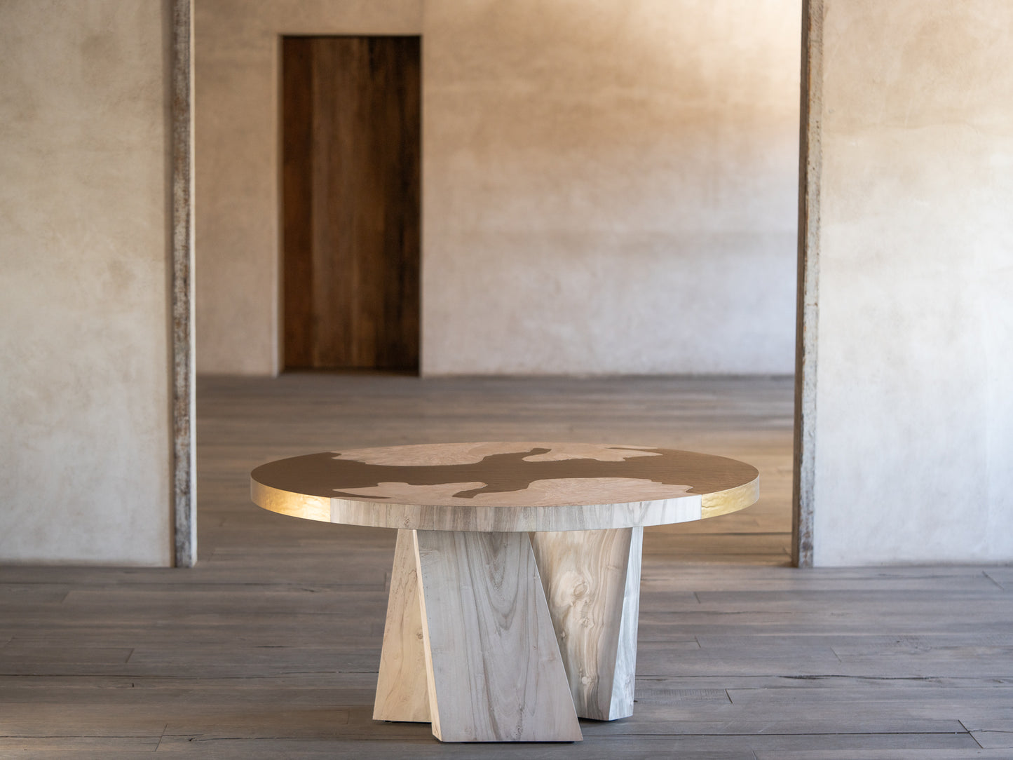 Aurum Brass Round Dining Table