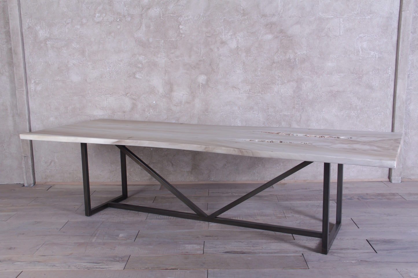 Guanacaste Bookmatched Dining Table With V Base