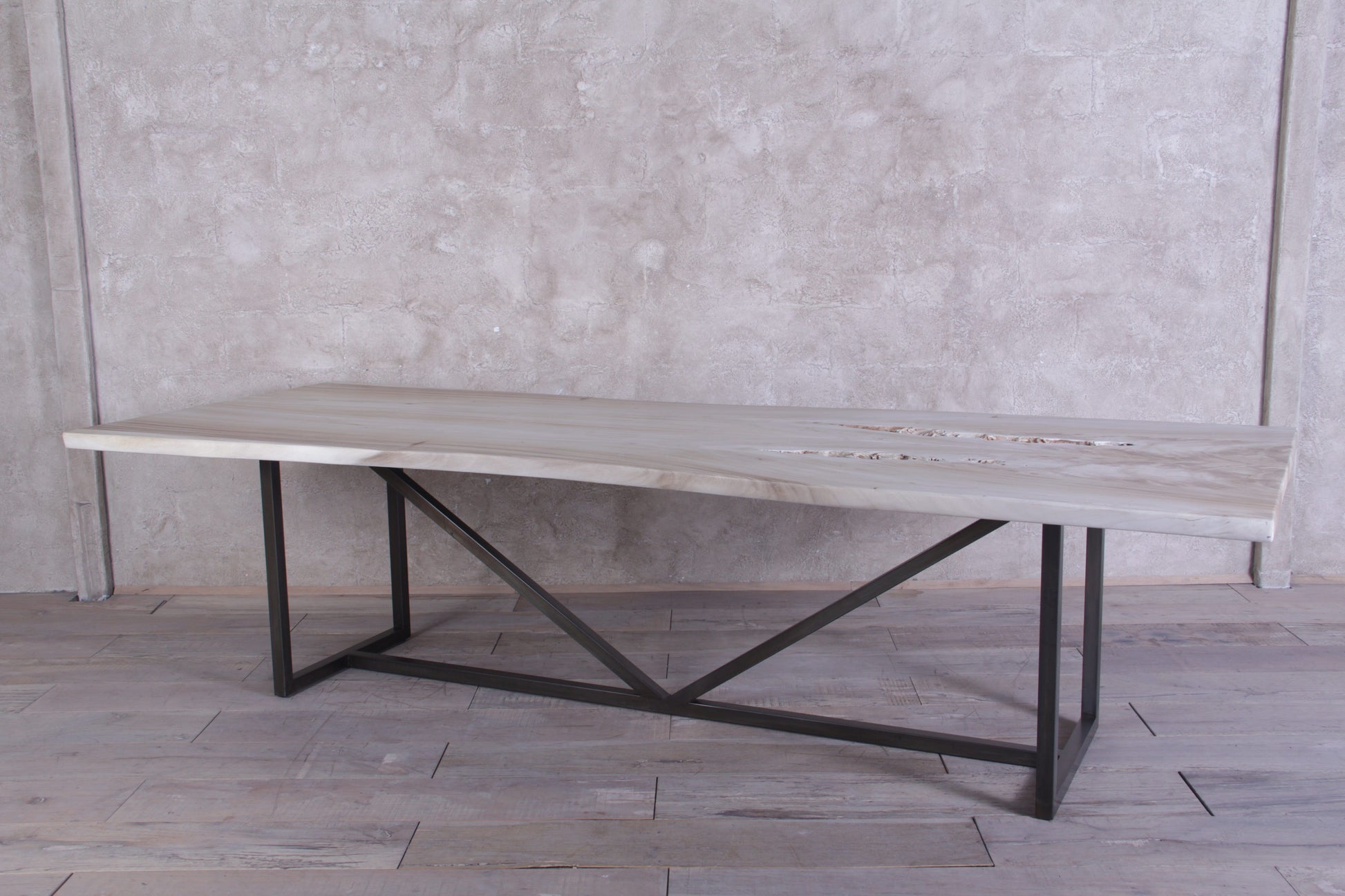 Guanacaste Bookmatched Dining Table With V Base